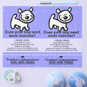 Dog Walker.Walking.2 voor 1.. Flyer (Enkel)