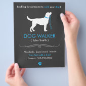 Dog Walker Walking Business Flyer Sjabloon (Hand)