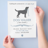 Dog Walker/Walking Business Flyer-Sjabloon Flyer (Hand)