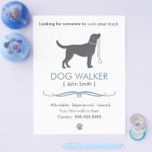 Dog Walker/Walking Business Flyer-Sjabloon Flyer (Enkel)