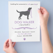 Dog Walker/Walking Business Flyer-Sjabloon Flyer (Hand)