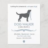 Dog Walker/Walking Business Flyer Sjabloon Small (Voorkant)