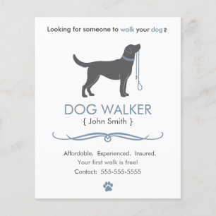 Dog Walker/Walking Business Flyer Sjabloon Small