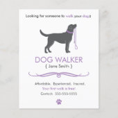 Dog Walker/Walking Business Flyer Sjabloon Small (Voorkant)