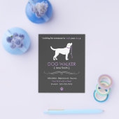 Dog Walker Walking Business Flyer Sjabloon small (Enkel)