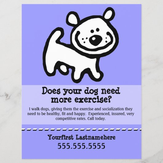 Dog Walker.Walking.. Flyer (Voorkant)