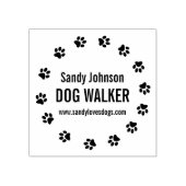 Dog Walker Walking Pet Business Gepersonaliseerd S Rubberstempel (Afrduk)