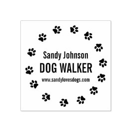 Dog Walker Walking Pet Business Gepersonaliseerd S Rubberstempel