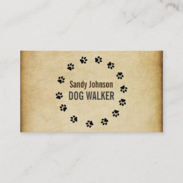 Dog Walker Walking Pet Sitting Services Business Visitekaartje