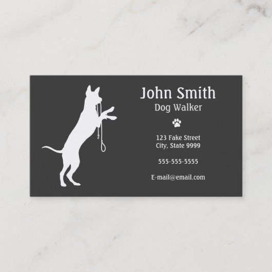 Dog Walker/Walking Visitekaartje (Voorkant)