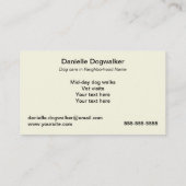 Dog Walker's Bandana Dogs Visitekaartje (Achterkant)