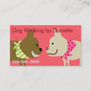 Dog Walker's Bandana Dogs Visitekaartje