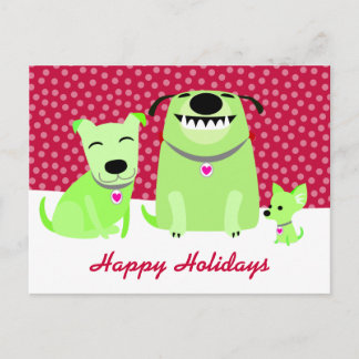 Dog Walker's Holiday Feestdagenkaart