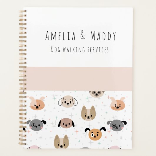 Dog Walking - Afspraak voor jonge ondernemers Planner (Voorkant)