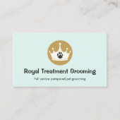 Dog Walking and Grooming Service Dog Paw Print Visitekaartje (Voorkant)