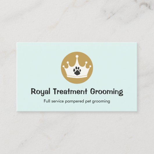 Dog Walking and Grooming Service Dog Paw Print Visitekaartje (Voorkant)