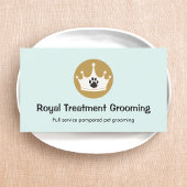 Dog Walking and Grooming Service Dog Paw Print Visitekaartje