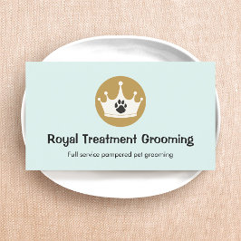 Dog Walking and Grooming Service Dog Paw Print Visitekaartje