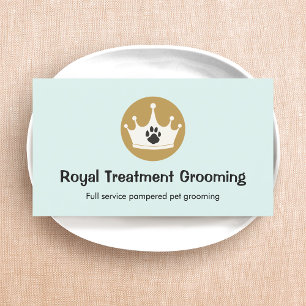 Dog Walking and Grooming Service Dog Paw Print Visitekaartje