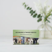 Dog walking and training services visitekaartje (Staand voorkant)