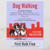 Dog Walking Boston Terriers Coupon Ad Flyer (Voorkant)
