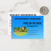 Dog Walking Business Custom Appointcard Notitiekaartje (Voorkant / Achterkant in situ)