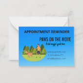 Dog Walking Business Custom Appointcard Notitiekaartje (Voorkant)