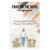 Dog Walking Business Custom Fridge Magneet (Verticaal)