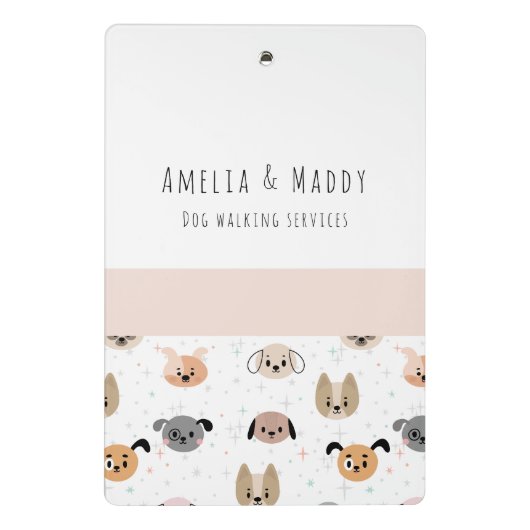 Dog Walking Business - Jonge Ondernemer Mini Klembord (Achterkant)
