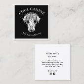 Dog Walking Cool Zwart Wit Visitekaartje (Voorkant / Achterkant)