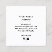 Dog Walking Cool Zwart Wit Visitekaartje (Achterkant)