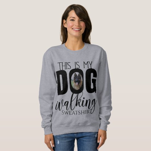 Dog Walking Custom Photo Trui (Voorkant volledig)