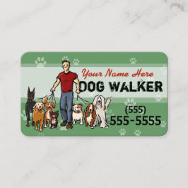 Dog Walking Dog Walker Training MALE Aangepaste Pr Visitekaartje