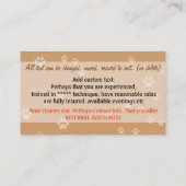 Dog Walking Dog Walker Training Vrouw Promo Card Visitekaartje (Achterkant)