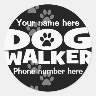 Dog Walking en Dog Walker promotie! Ronde Sticker