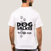 Dog Walking en Dog Walker promotie! T-shirt (Achterkant)