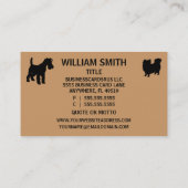 Dog Walking Fun Visitekaartje (Achterkant)