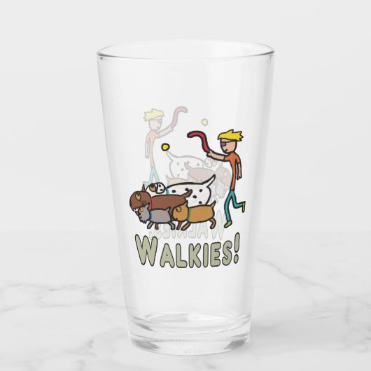 Dog Walking Glas (Achterkant)