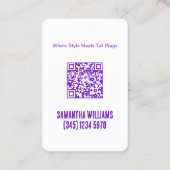 Dog Walking Grooming Klik om te chatten Visitekaar Visitekaartje (Achterkant)