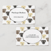 Dog Walking Labrador Retriever Dog Visitekaartje (Voorkant / Achterkant)