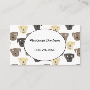 Dog Walking Labrador Retriever Dog Visitekaartje