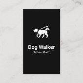 Dog Walking Logo Visitekaartjes (Voorkant)