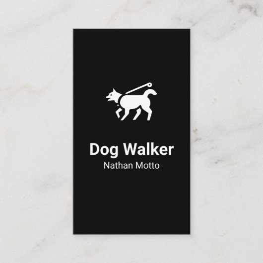 Dog Walking Logo Visitekaartjes (Voorkant)