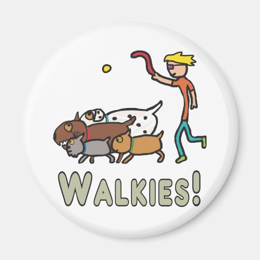 Dog Walking Magneet (Voorkant)