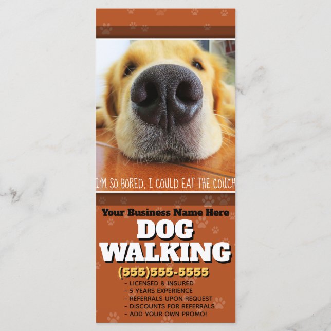 Dog Walking  Marketing Adverteren (Voorkant)