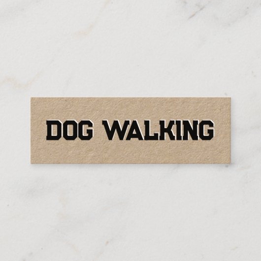 Dog Walking Mini Visitekaartje (Voorkant)