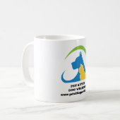 Dog Walking Pet Sitter Animal Service Logo Koffiemok (Voorkant links)