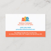 Dog Walking Pet Sitting Boarding Visitekaartje (Voorkant)