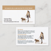 Dog Walking Pet Sitting Boarding Visitekaartje (Voorkant / Achterkant)