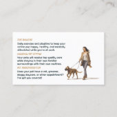 Dog Walking Pet Sitting Boarding Visitekaartje (Achterkant)